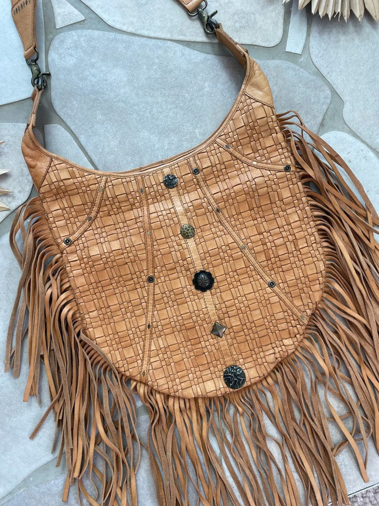 Mahiya Leather Bags Gia Fringed Bag - Tan