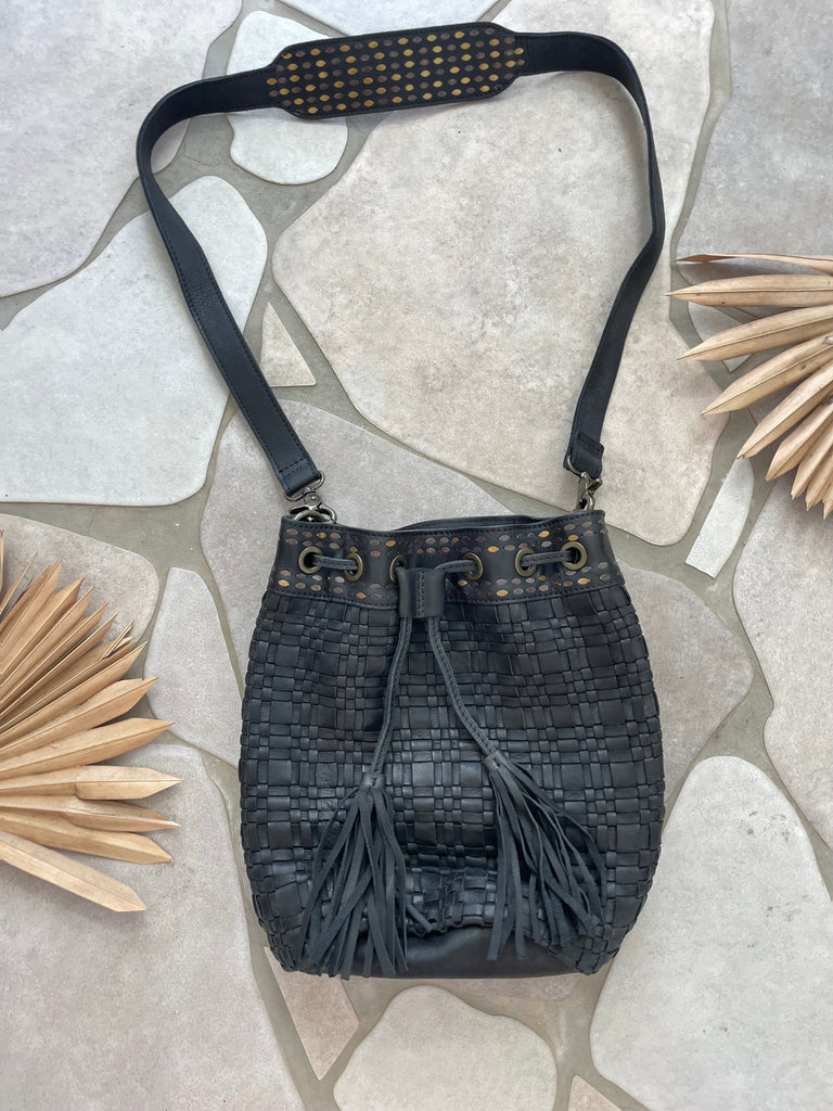 Mahiya Leather Bags Black Vega Bucket Bag Black