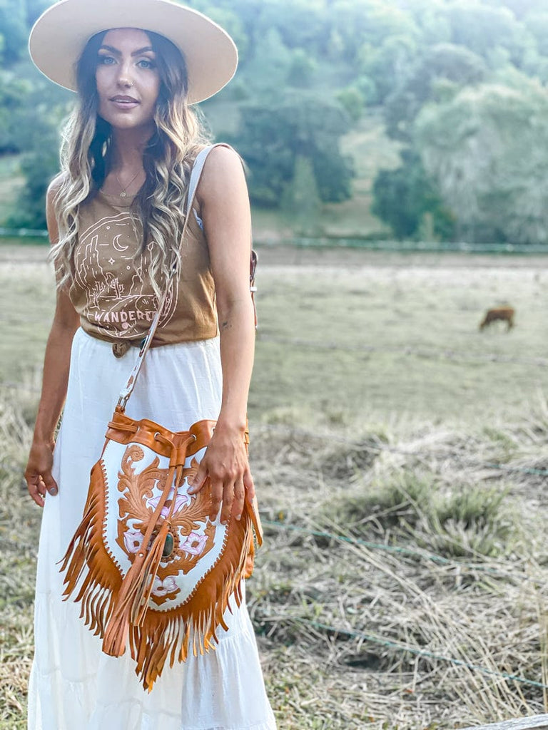 Mahiya Leather Bags Freya Hand Tooled Handbag