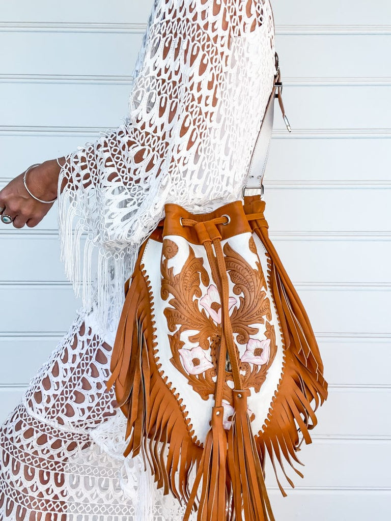 Mahiya Leather Bags Freya Hand Tooled Handbag