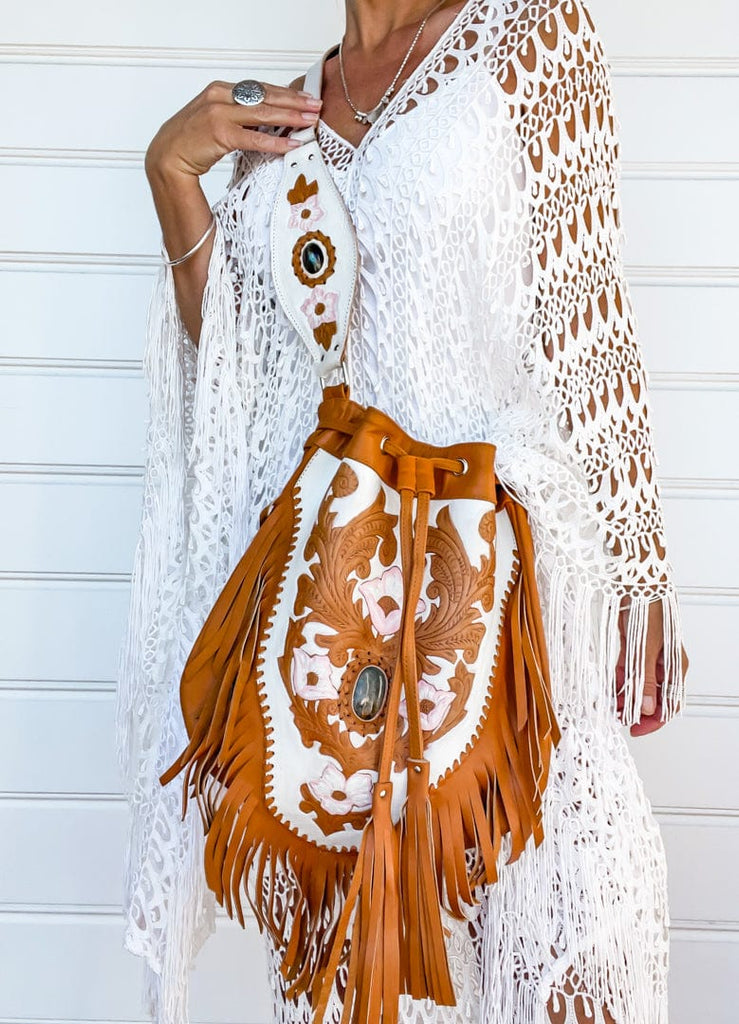 Mahiya Leather Bags Freya Hand Tooled Handbag