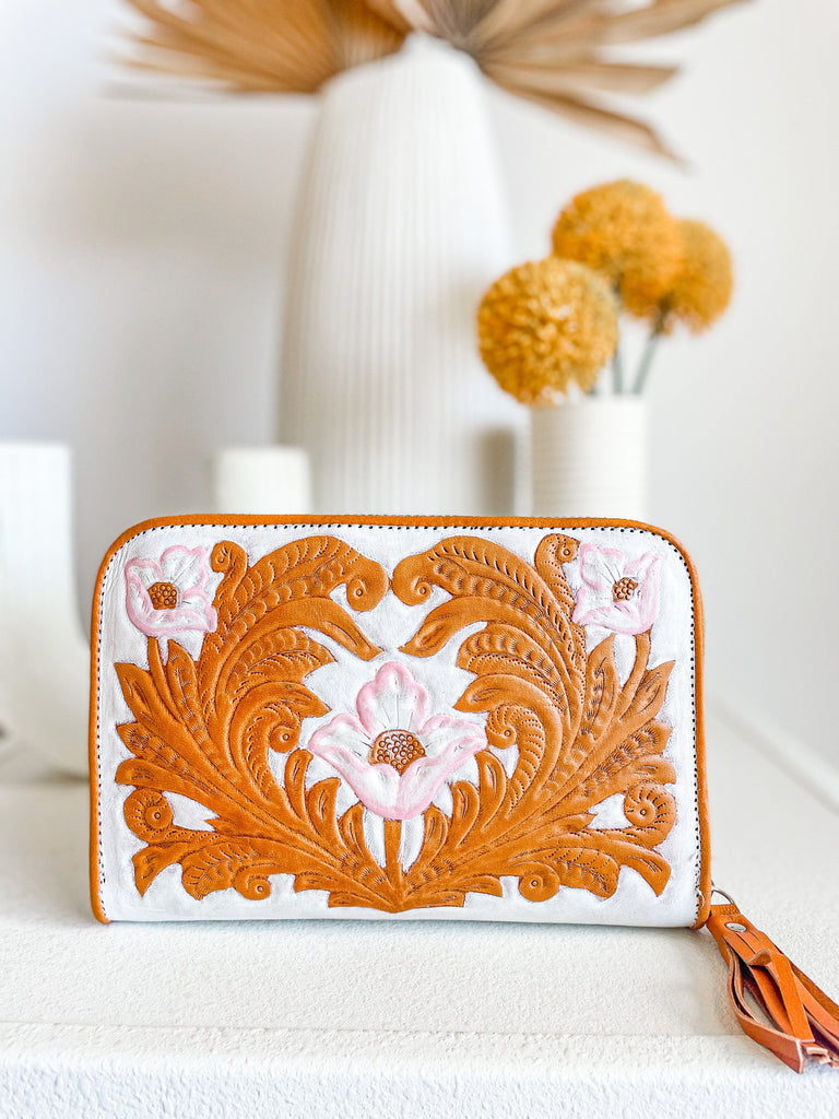 Mahiya Wallets & Clutches Hazel Hand Tooled Purse