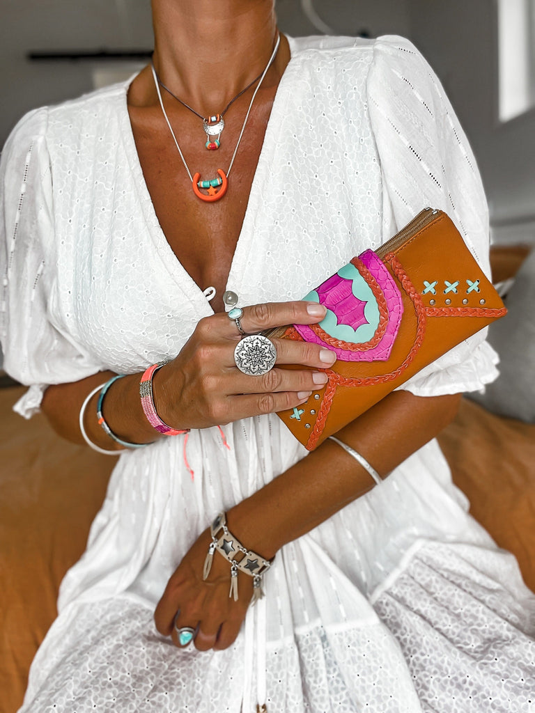 Mahiya Wallets & Clutches Azire Spring Leather Wallet