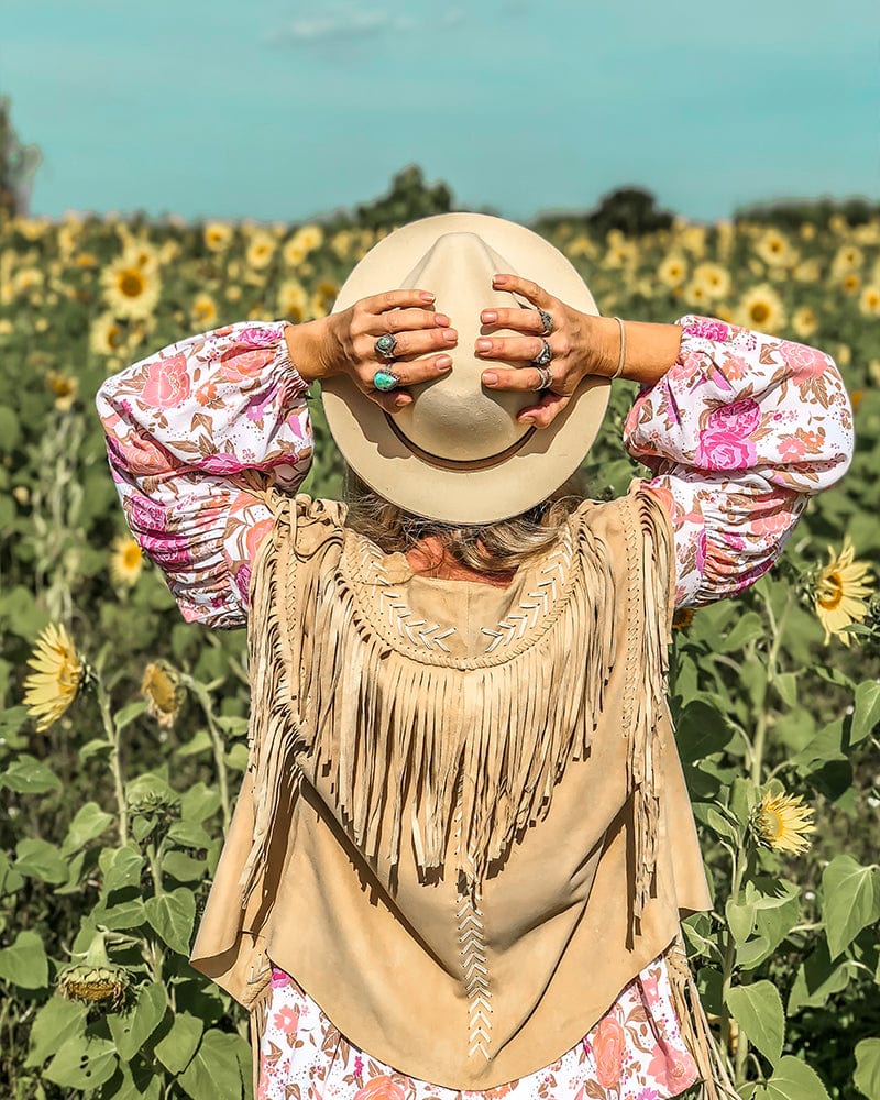 Mahiya Suedes and Leather Jackets Joplin Suede Fringe Vest