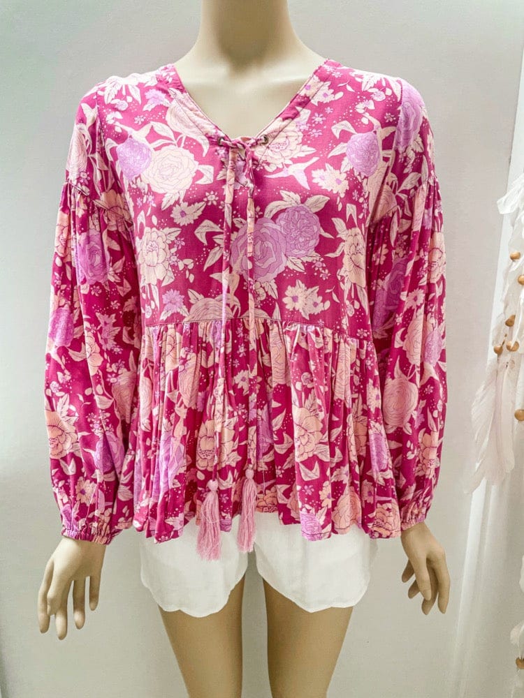 Mahiya SALE Pink Long Sleeve Top - SM SAMPLE CLOTHING SALE