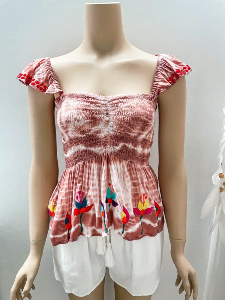 Mahiya SALE Bella Top Tye Dye Lilac/Pink - SM SAMPLE CLOTHING SALE