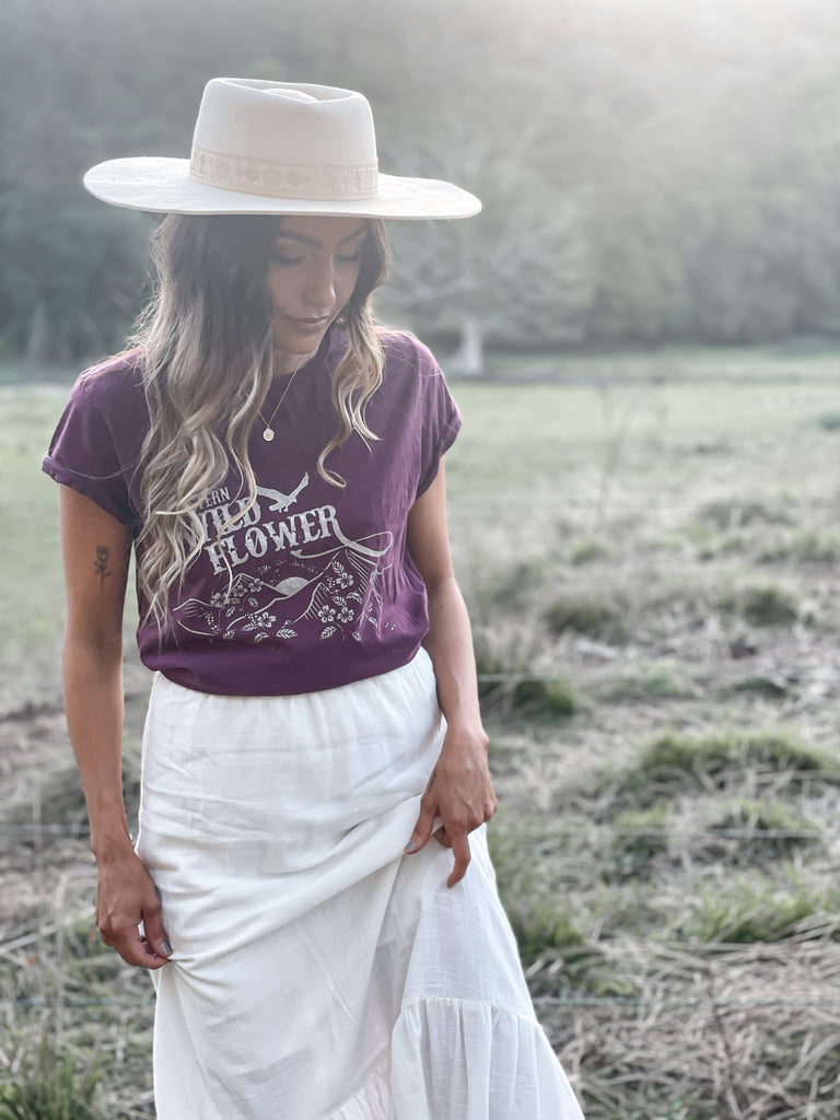 Mahiya Clothing Western Wild Flower Organic Cotton Tee