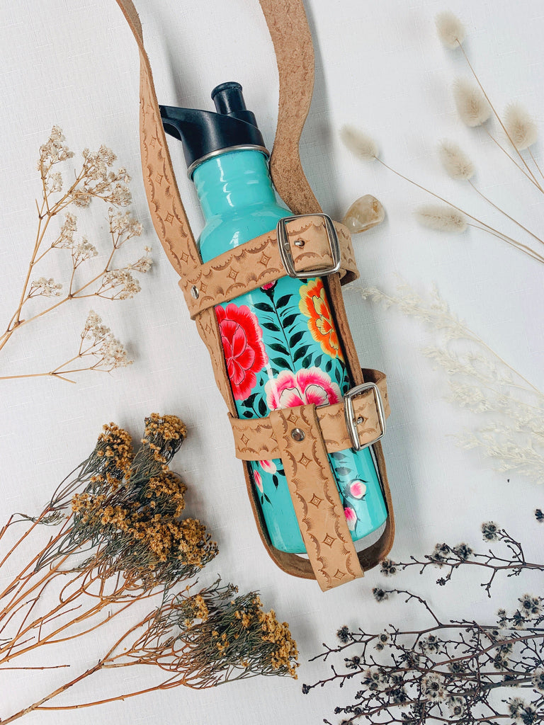 Mahiya Accessories Agua Leather Drink Bottle Holder