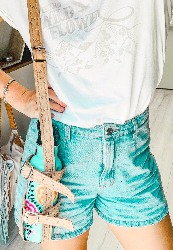 Mahiya Accessories Agua Leather Drink Bottle Holder