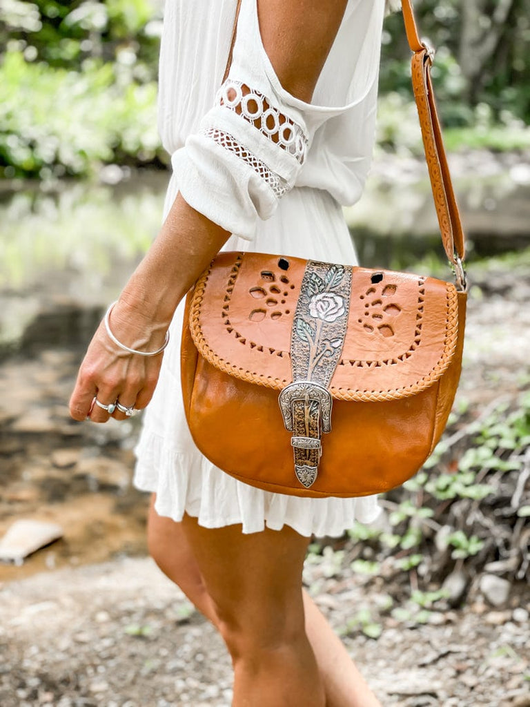 Mahiya Leather Bags Rosette Bag