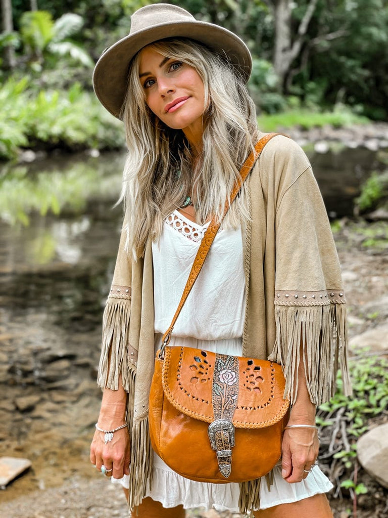 Mahiya Leather Bags Rosette Bag