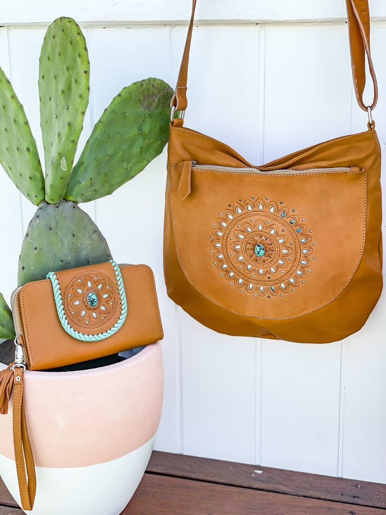 Mahiya Leather Bags Fringe Free Sapphire Coast Bag