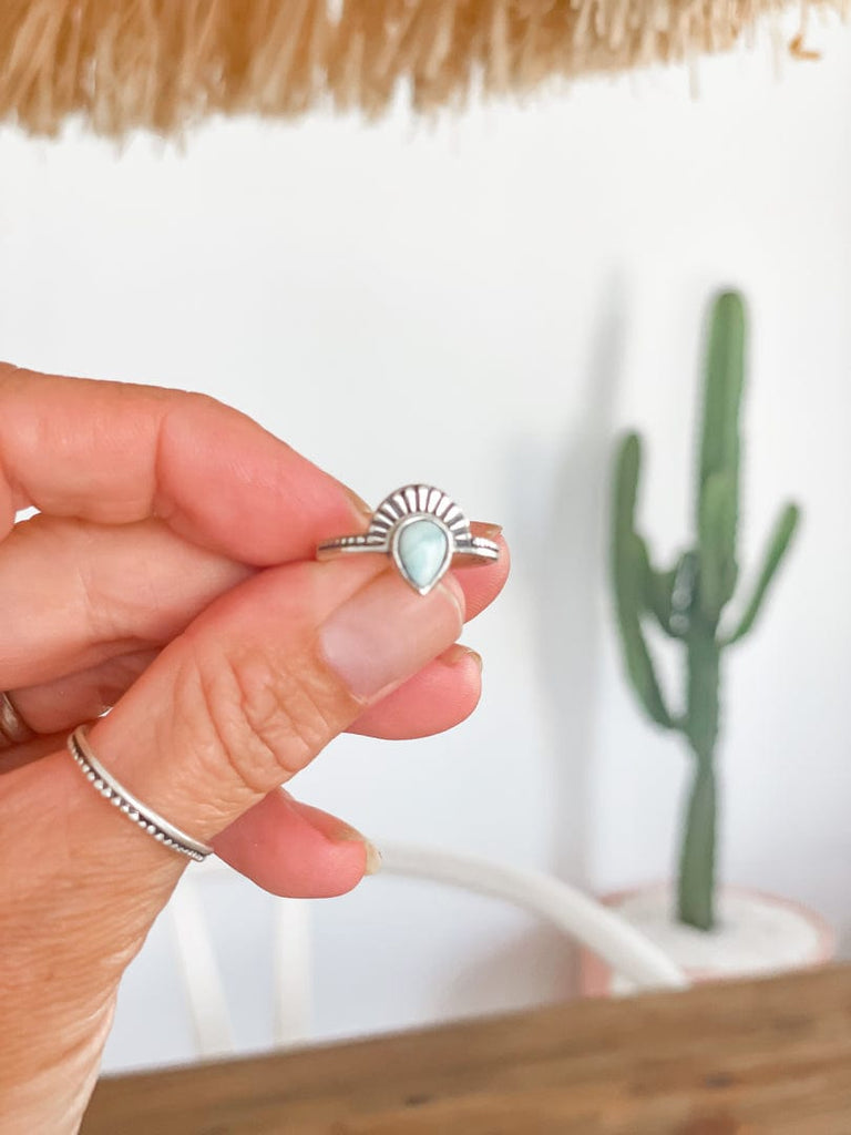 Mahiya Jewellery Tainted Love Larimar Ring