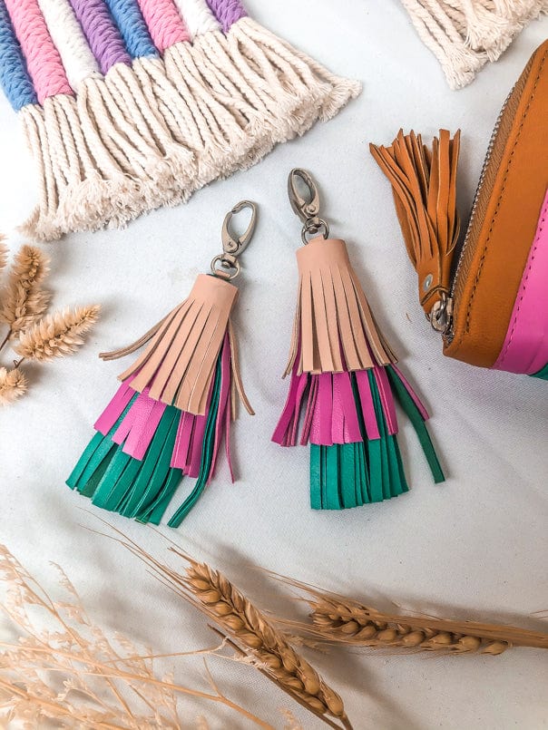 Mahiya Accessories Tassel Rainbow Key Ring/ Bag Tassel