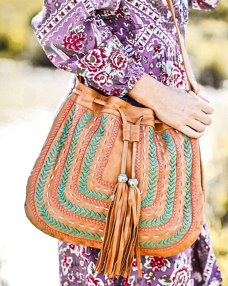 Mahiya Leather Bags Dream Weaver Bag - (Fringe Free) Autumn Tan