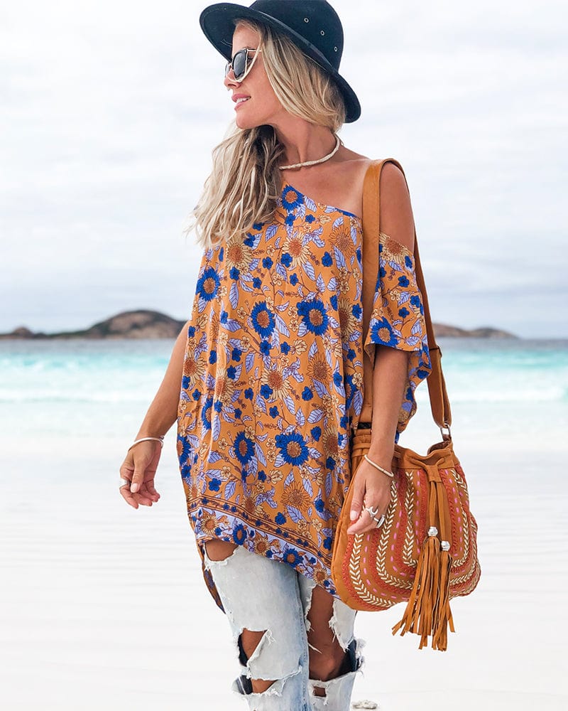 Mahiya Leather Bags Dream Weaver Bag - (Fringe Free) Summer Tan