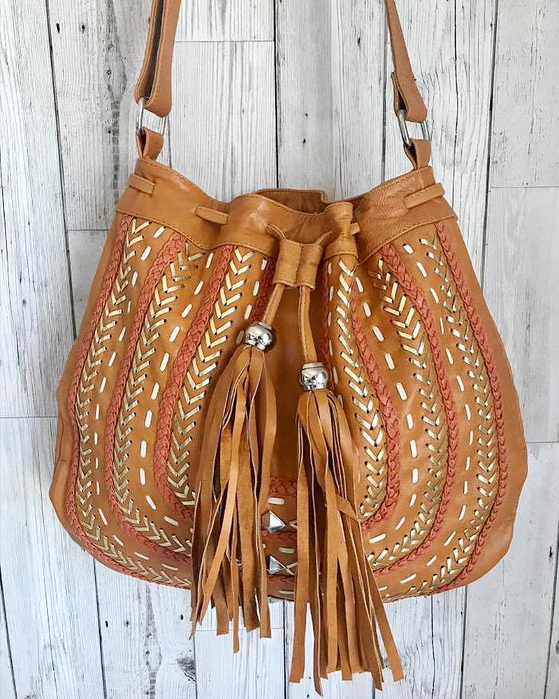 Mahiya Leather Bags Dream Weaver Bag - (Fringe Free) Autumn Tan