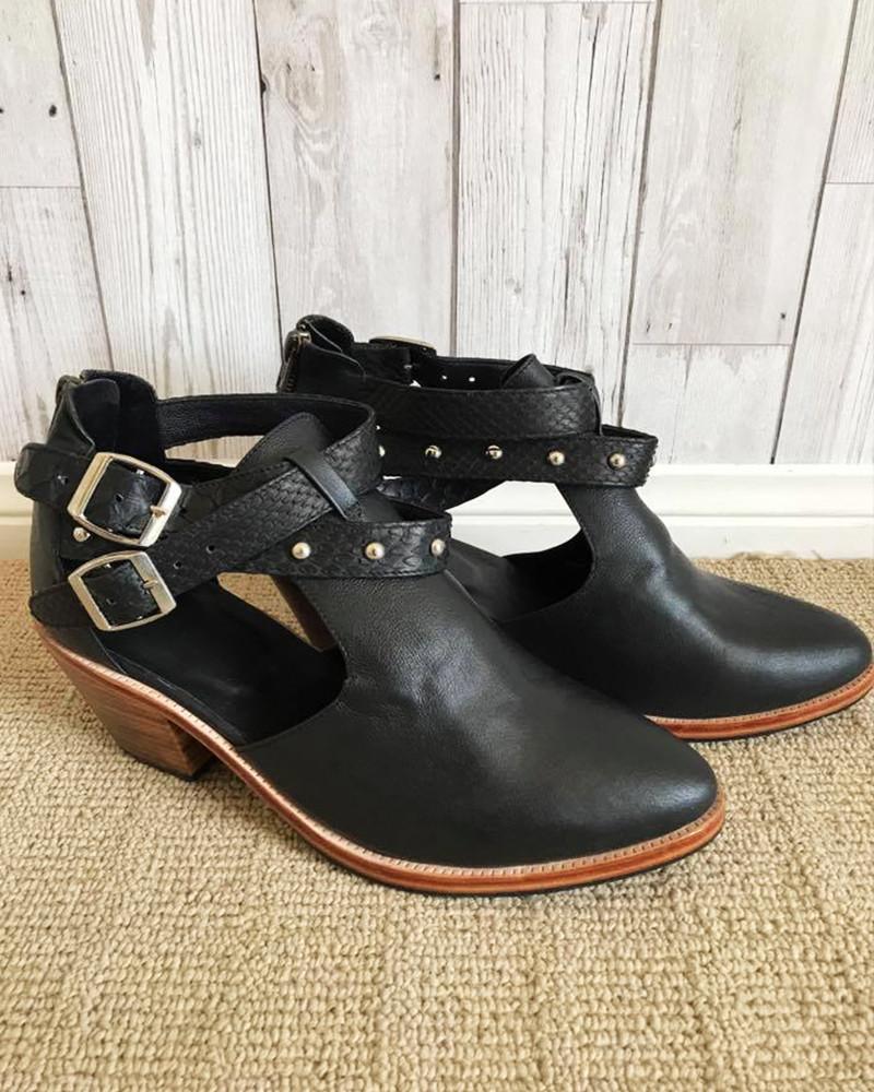 Mahiya Footwear Dreamer Leather Boots - Limited Edition Black