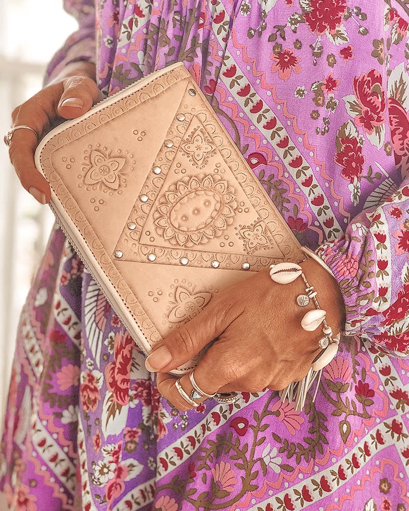 Mahiya Wallets & Clutches Harper Hand Tooled Wallet