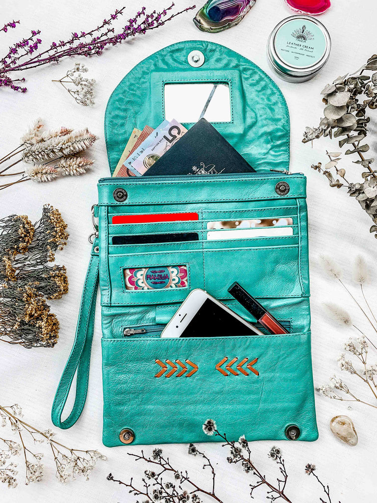Mahiya Wallets & Clutches Lahina Wallet - Turquoise