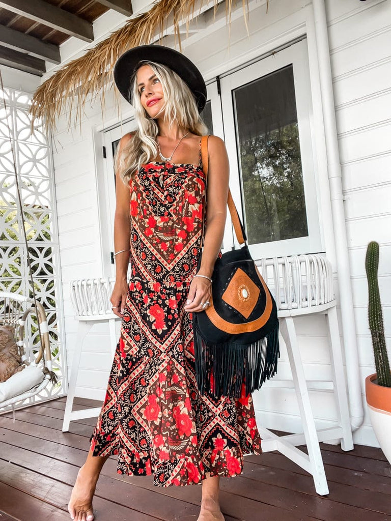 Mahiya Leather Bags Ziggy Suede Bag - Black