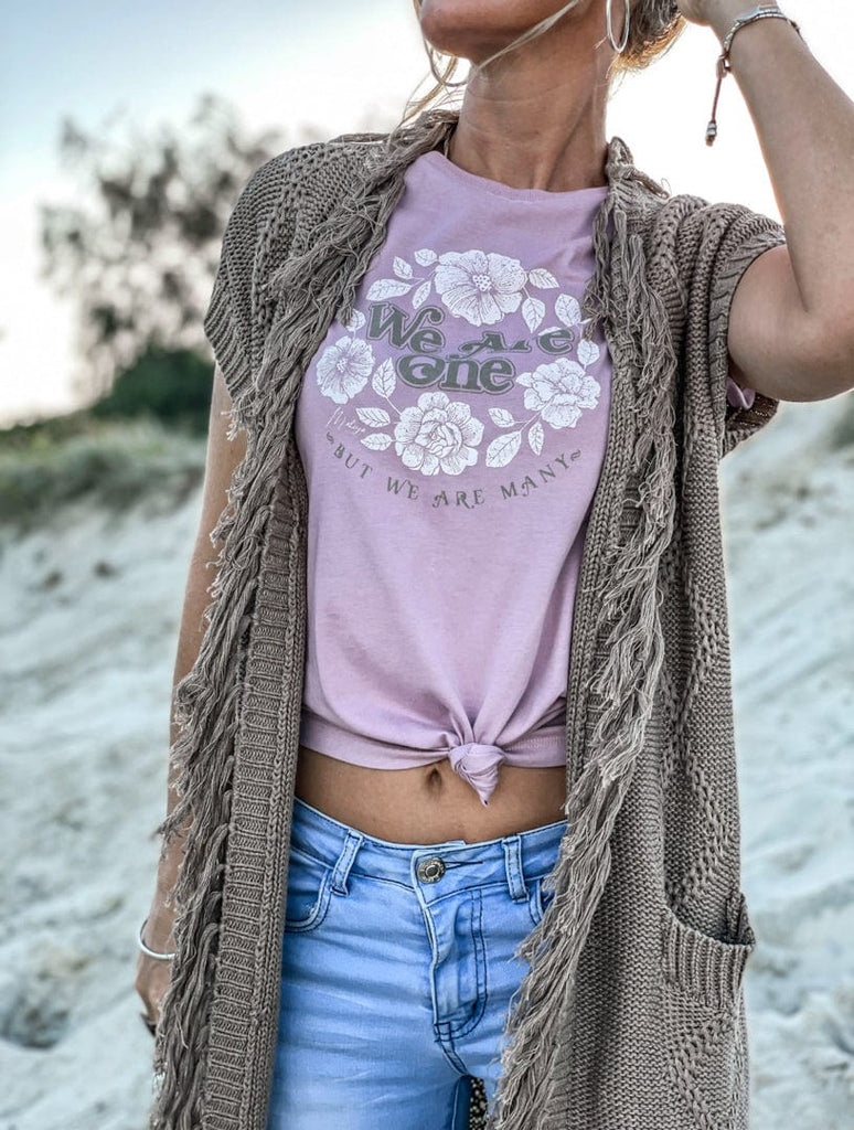 Mahiya Clothing We Are One Organic Tee - Dusky Pink