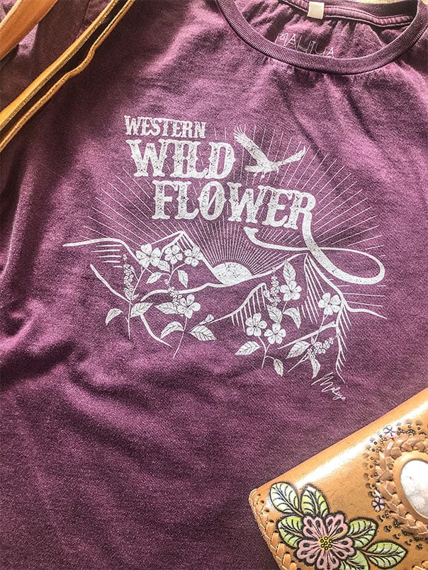 Mahiya Clothing Western Wild Flower Organic Cotton Tee