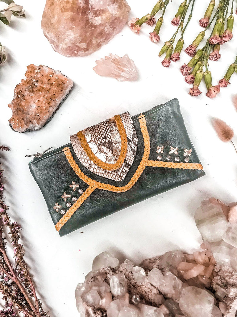 Mahiya WS Wallets WS - Azire Autumn Leather Wallet - Tan / Black