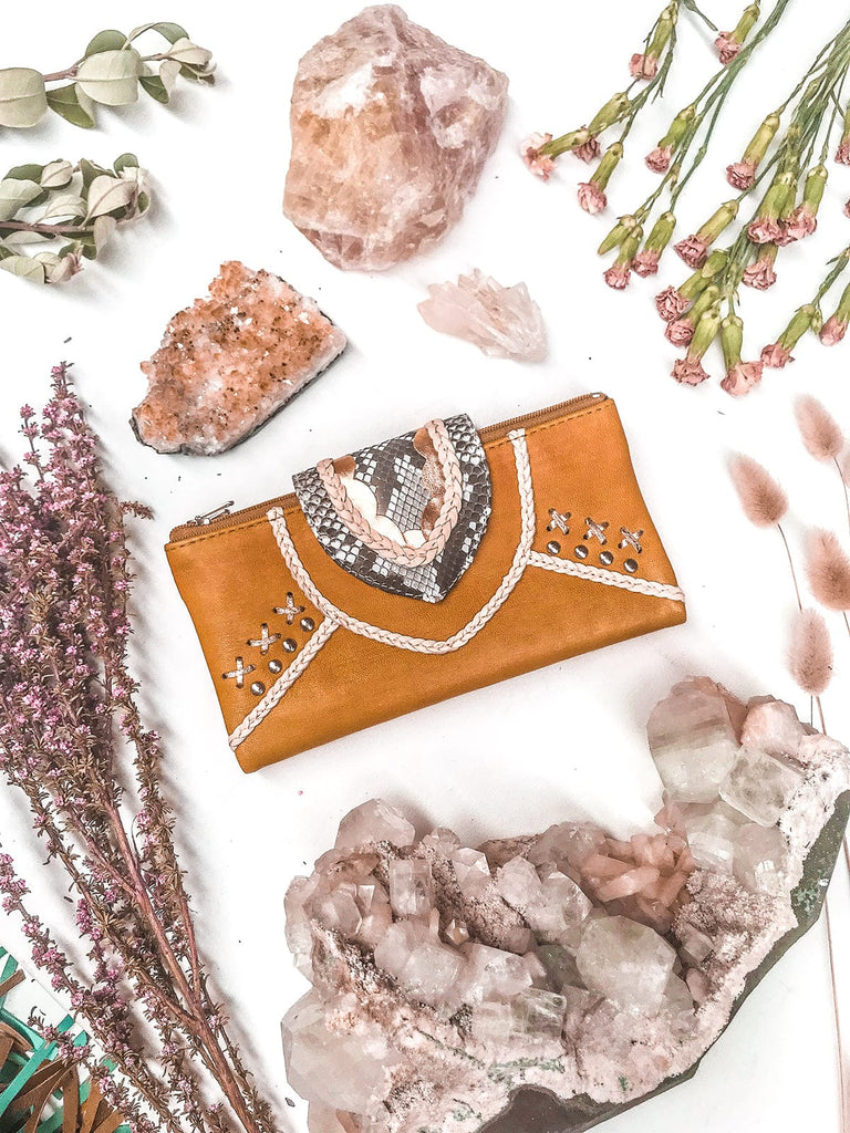 Mahiya Wallets & Clutches Tan Azire Autumn Leather Wallet