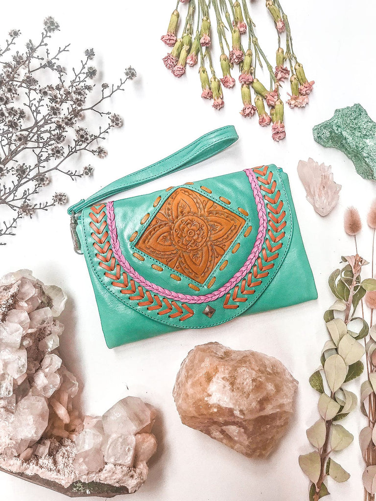 Mahiya Wallets & Clutches Turquoise Lahina Wallet - Turquoise