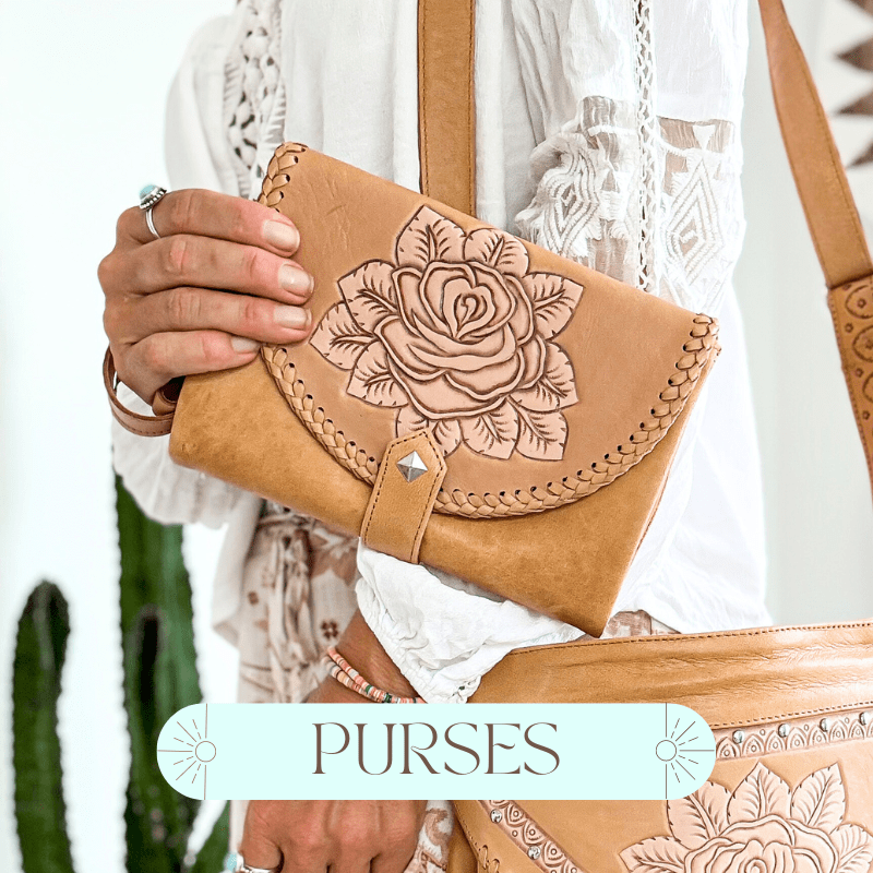 Leather purse online