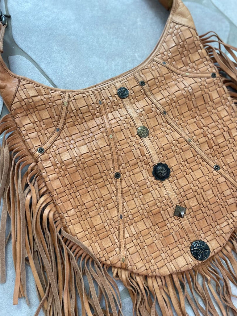 Mahiya Leather Bags Gia Fringed Bag - Tan