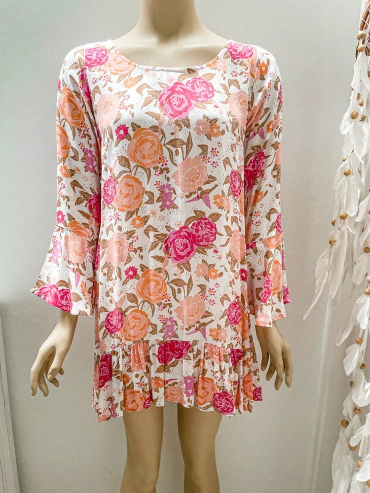 Mahiya SALE Pink/White Long Sleeve Dress - SM SAMPLE CLOTHING SALE