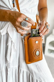 Mahiya Leather Bags Blues Festival Phone Pouch