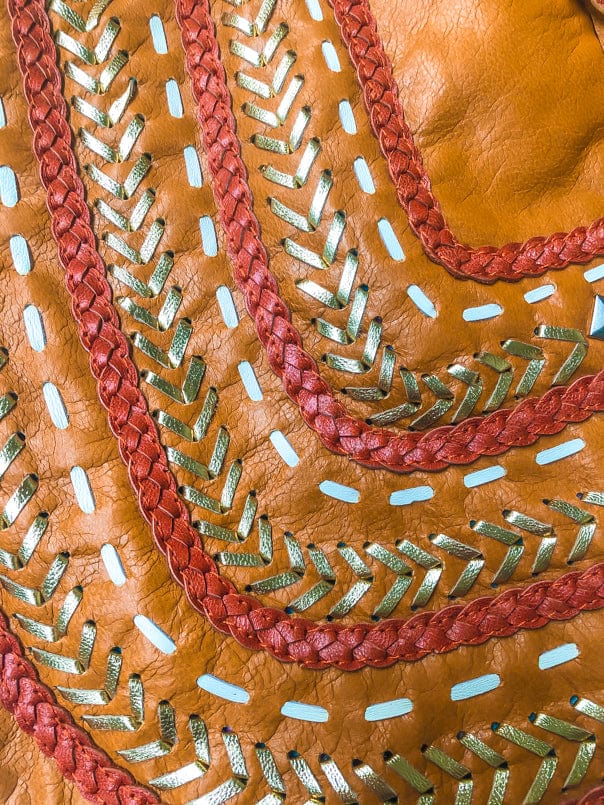 Mahiya Leather Bags Dream Weaver Bag - (Fringe Free) Autumn Tan