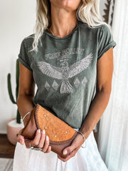 Mahiya Clothing Free Fallin Organic Cotton Tee - Emerald