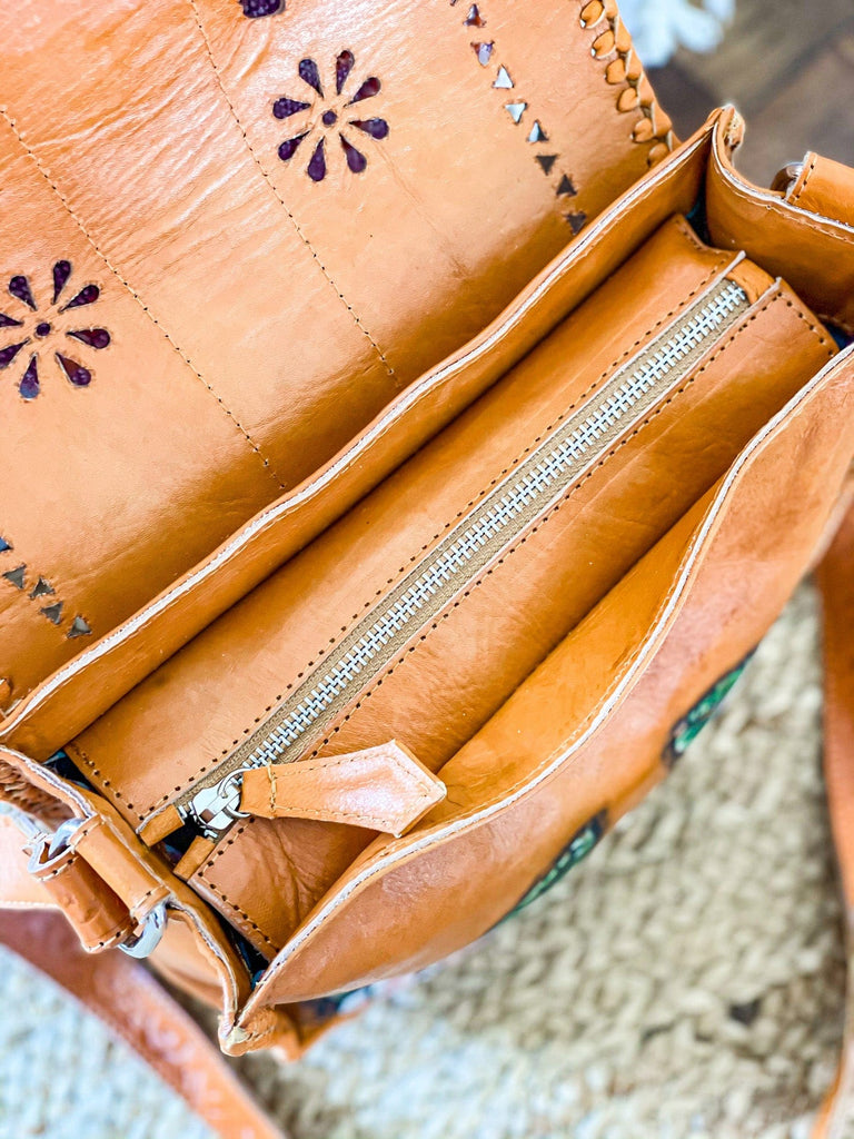 Mahiya Leather Bags Rosie Hand Painted Bag
