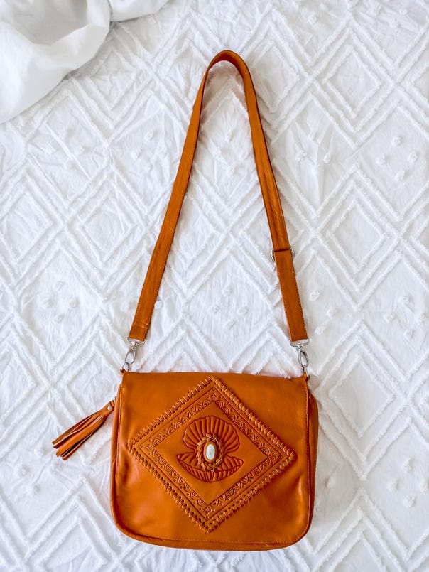 Mahiya Leather Bags Isla Pearl Nappy Bag with Change Mat