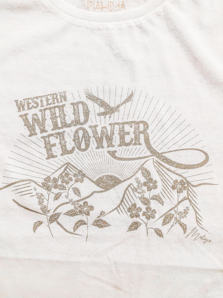 Mahiya Clothing Western Wild Flower Organic Cotton Tee
